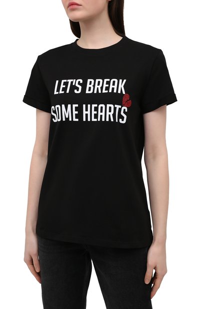 Хлопковая футболка SEVEN LAB, арт. T20-BR HEART2-G01 black, фото 3