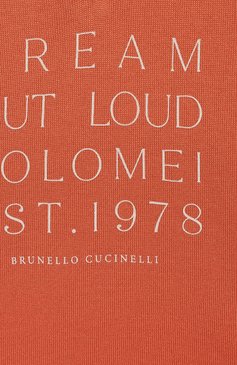 Детское хлопковое поло BRUNELLO CUCINELLI оранжевого цвета, арт. B29M13175A | Фото 3 (Рукава: Короткие; Материал сплава: Проставлено; Материал внешний: Хлопок; Драгоценные камни: Проставлено)