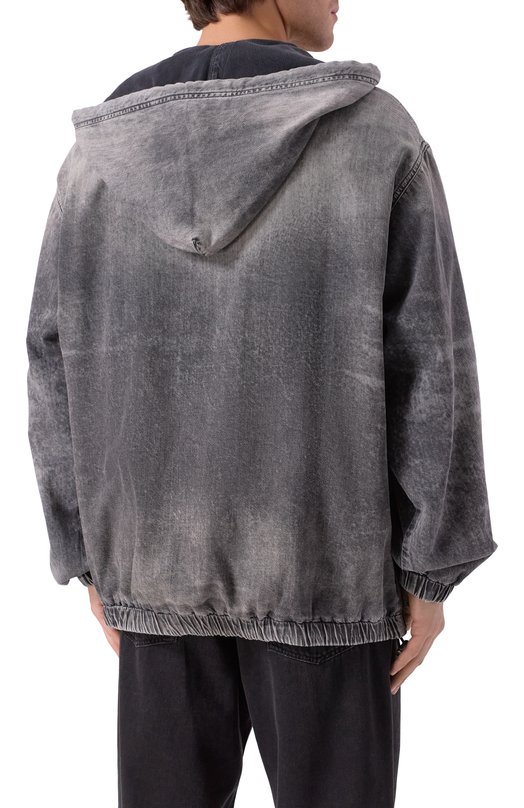 Толстовка из хлопка и лиоцелла Diesel A18343/0CEBC Чёрный  A18343/0CEBC Фото 4