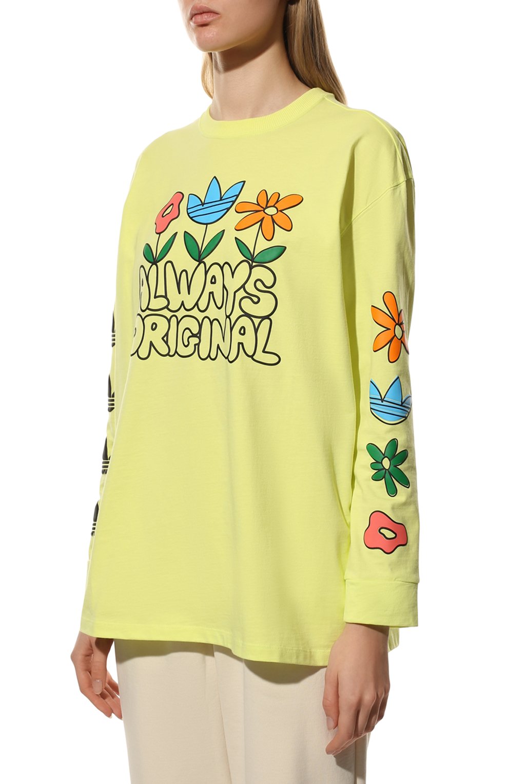 Хлопковый лонгслив ADIDAS ORIGINALS, арт. HC5428, фото 3