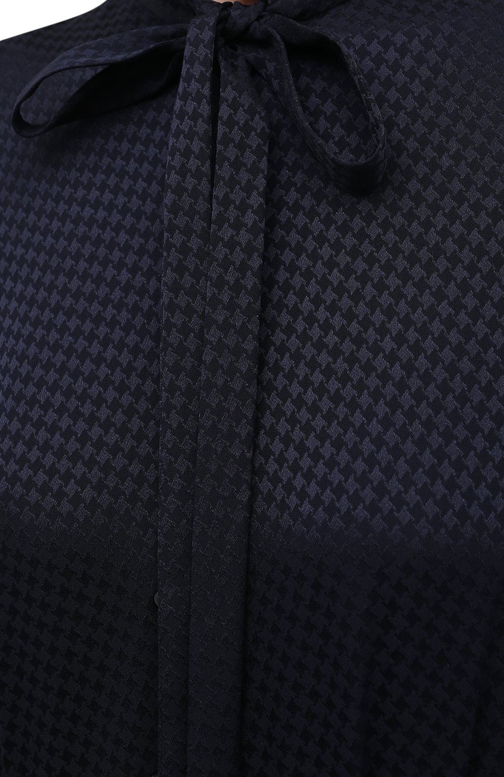 Шелковое платье SAINT LAURENT темно-синего цвета по цене 313000 руб., арт. 632448/Y3B08, фото 5 Шелковое платье SAINT LAURENT, арт. 632448/Y3B08, фото 5
