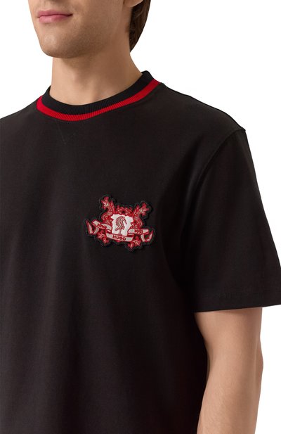 Хлопковая футболка HUGO, арт. 50542957, фото 5