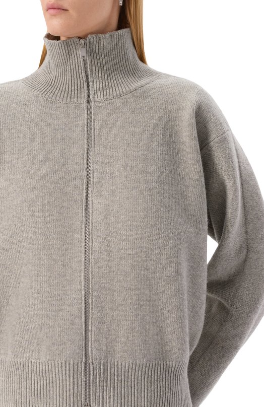 Кардиган из шерсти и хлопка Jil Sander J02HP0035/J14804 Серый  J02HP0035/J14804 Фото 5