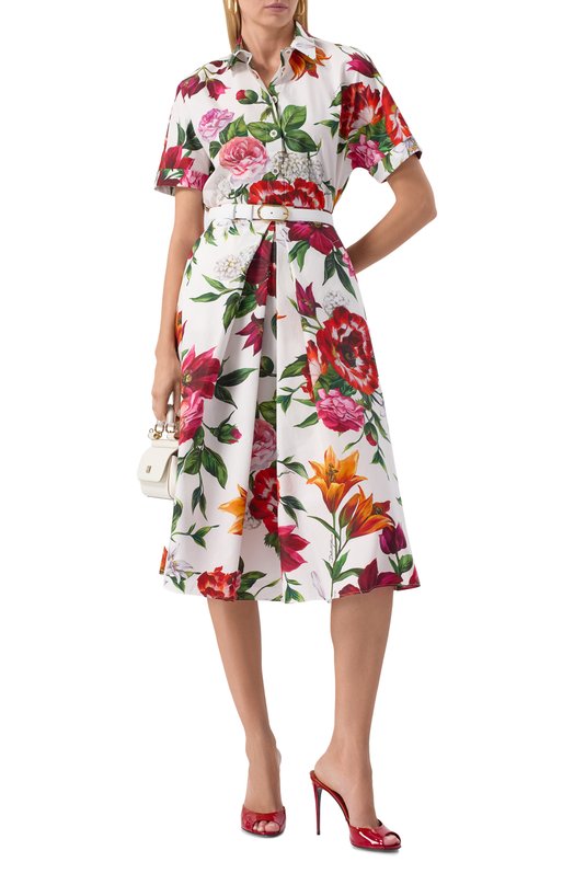 Хлопковая рубашка Dolce & Gabbana F5D68T/HS5TQ Белый  F5D68T/HS5TQ Фото 2