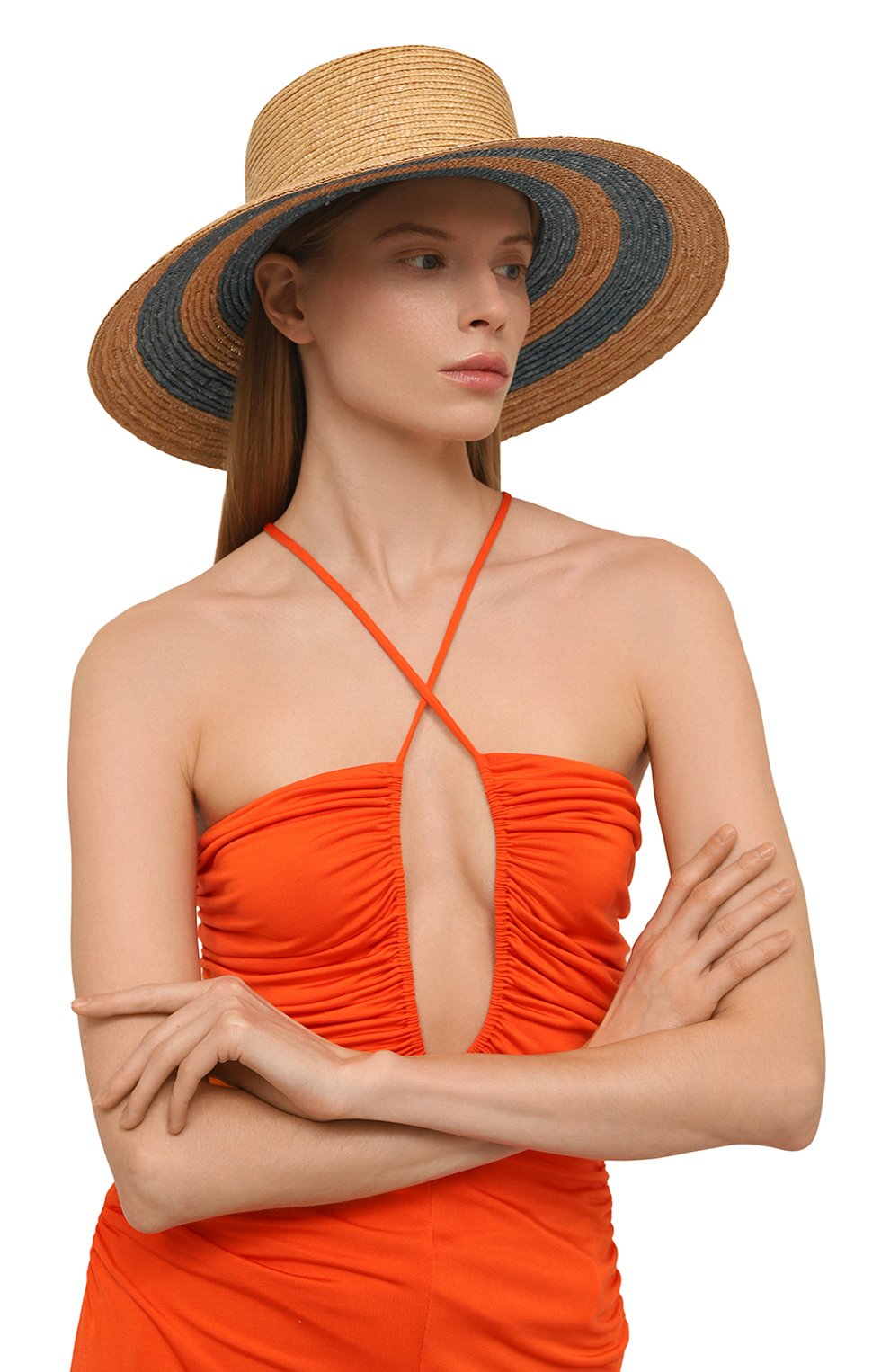 Соломенная шляпа ELEVENTY голубого цвета по цене 29950 руб., арт. G82CPLG03 TES0G256, фото 2 Соломенная шляпа ELEVENTY, арт. G82CPLG03 TES0G256, фото 2