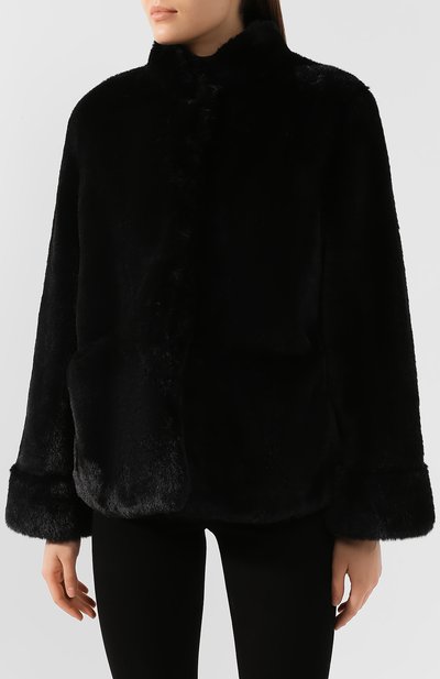 Укороченная шуба из эко-меха EMPORIO ARMANI, арт. 6G2B83/2NUPZ, фото 3