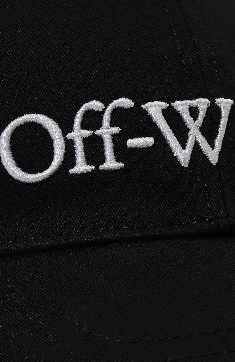 Женская хлопковая бейсболка OFF-WHITE черного цвета, арт. 0WLB044C99FAB001 | Фото 4 (Материал: Текстиль, Хлопок; Нос: Не проставлено; Автоматизация состава: Проставлено)