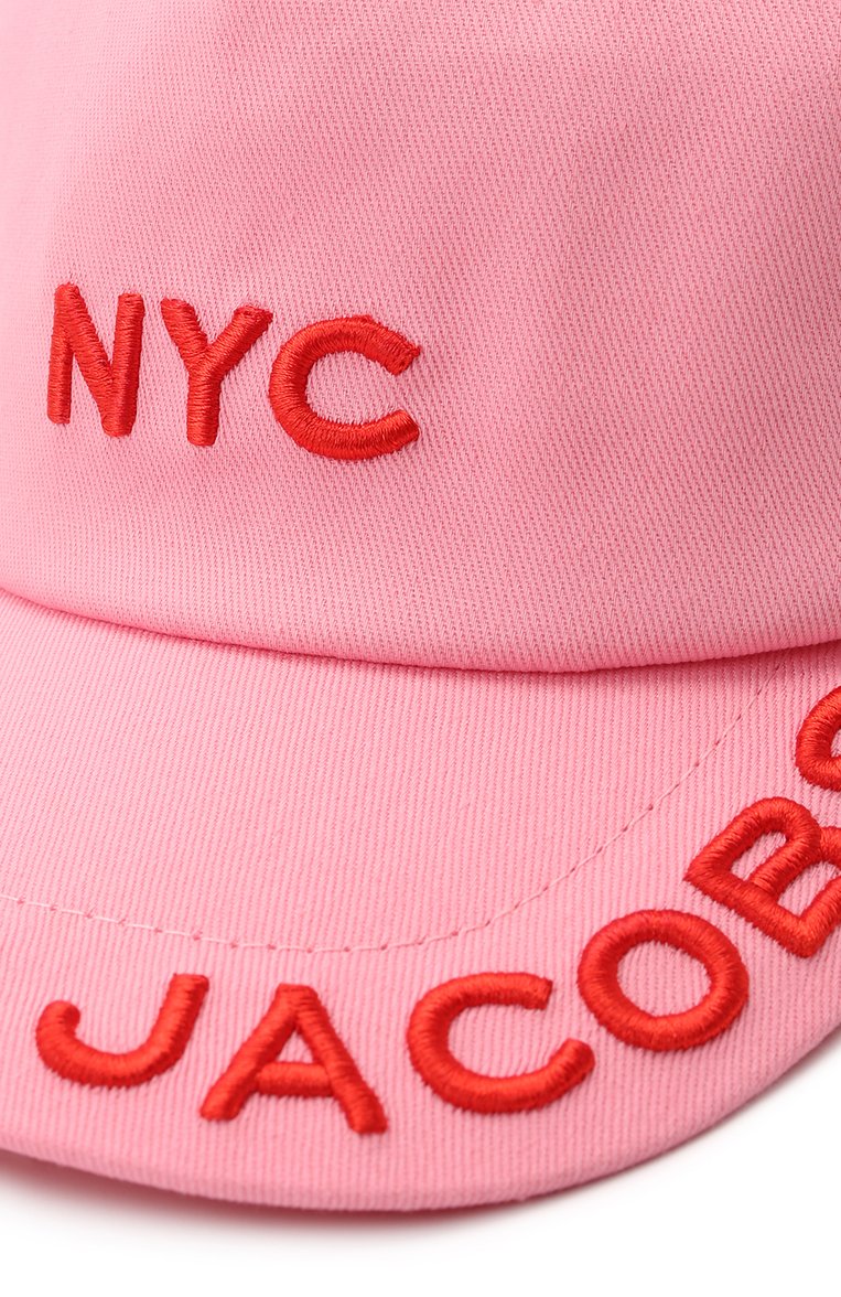 Детская хлопковая бейсболка MARC JACOBS (THE) розового цвета, арт. W11055 | Фото 3 (Материал: Хлопок, Текстиль; Региональные ограничения белый список (Axapta Mercury): Не проставлено; Нос: Не проставлено)