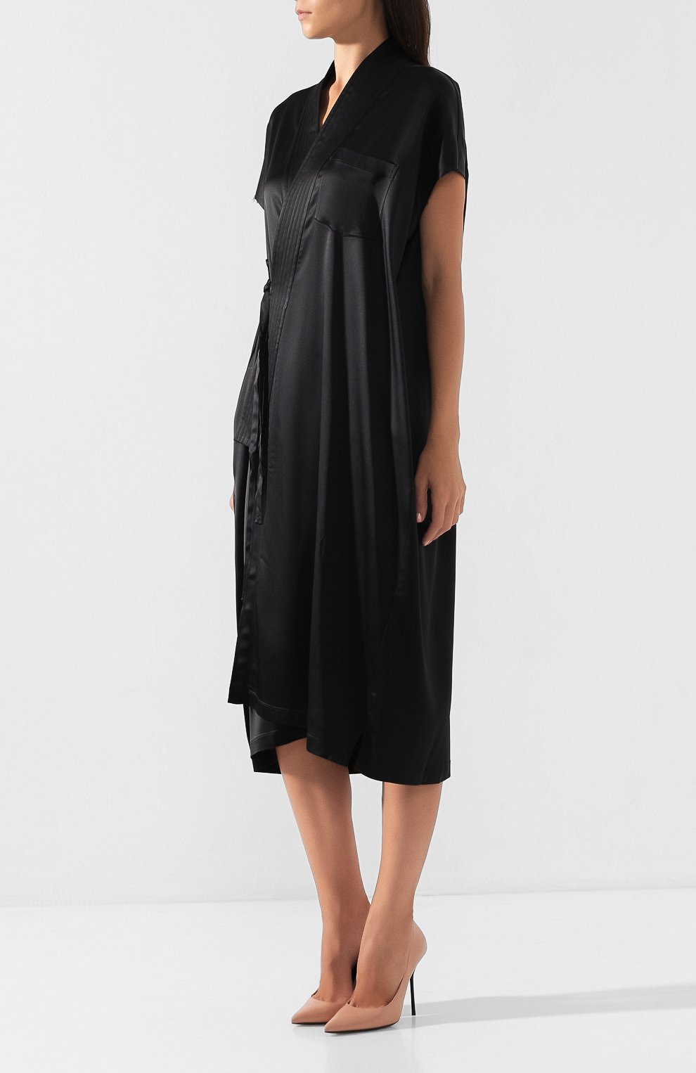 Атласное платье BALENCIAGA, арт. 582856/TA021, фото 3