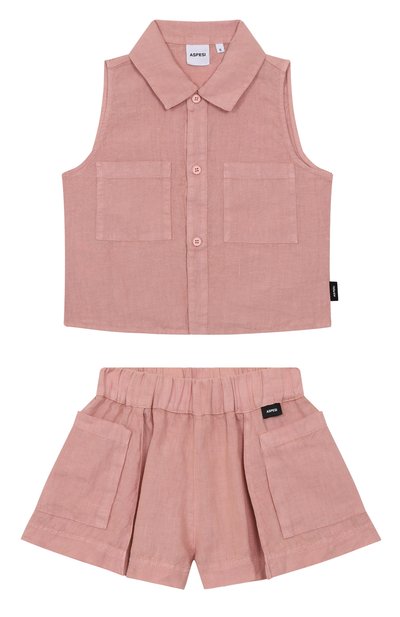 Комплект из топа и шорт ASPESI, арт. S25003DPL6000/6A-8A