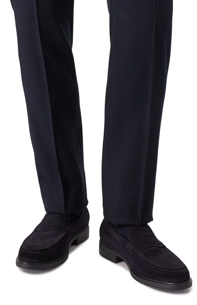 Замшевые пенни-лоферы DOUCAL'S, арт. DU3491MARCUF024N, фото 3