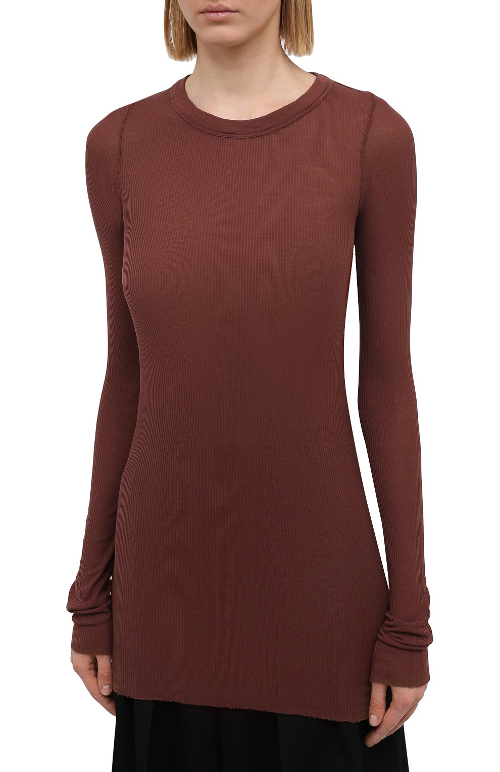 Пуловер из вискозы и шелка RICK OWENS, арт. RP21S3202/RC, фото 3