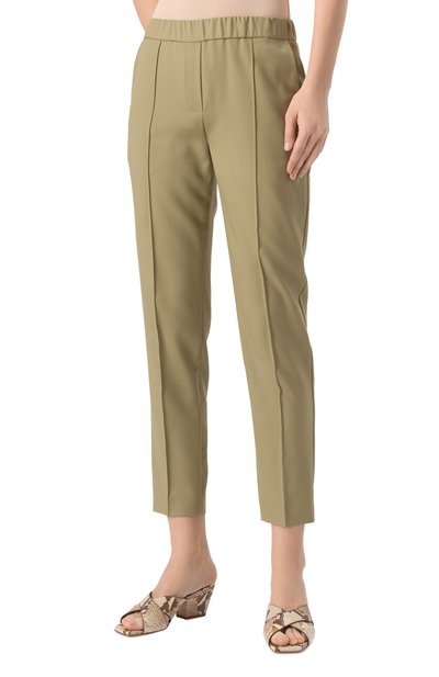 Шерстяные брюки OLOLOL хаки цвета по цене 39000 руб., арт. OLP045/2105.506/S25, фото 3 Шерстяные брюки OLOLOL, арт. OLP045/2105.506/S25, фото 3