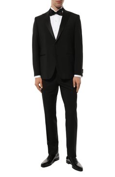 Мужская хлопковая сорочка ZEGNA белого цвета, арт. 9MENSM/CT1980 | Фото 2 (Материал сплава: Проставлено; Длина (для топов): Стандартные; Рукава: Длинные; Материал внешний: Хлопок; Драгоценные камни: Проставлено; Рубашки М: Classic Fit; Случай: Формальный; Принт: Однотонные; Стили: Классический; Воротник: Бабочк�а; Манжеты: Под запонки)