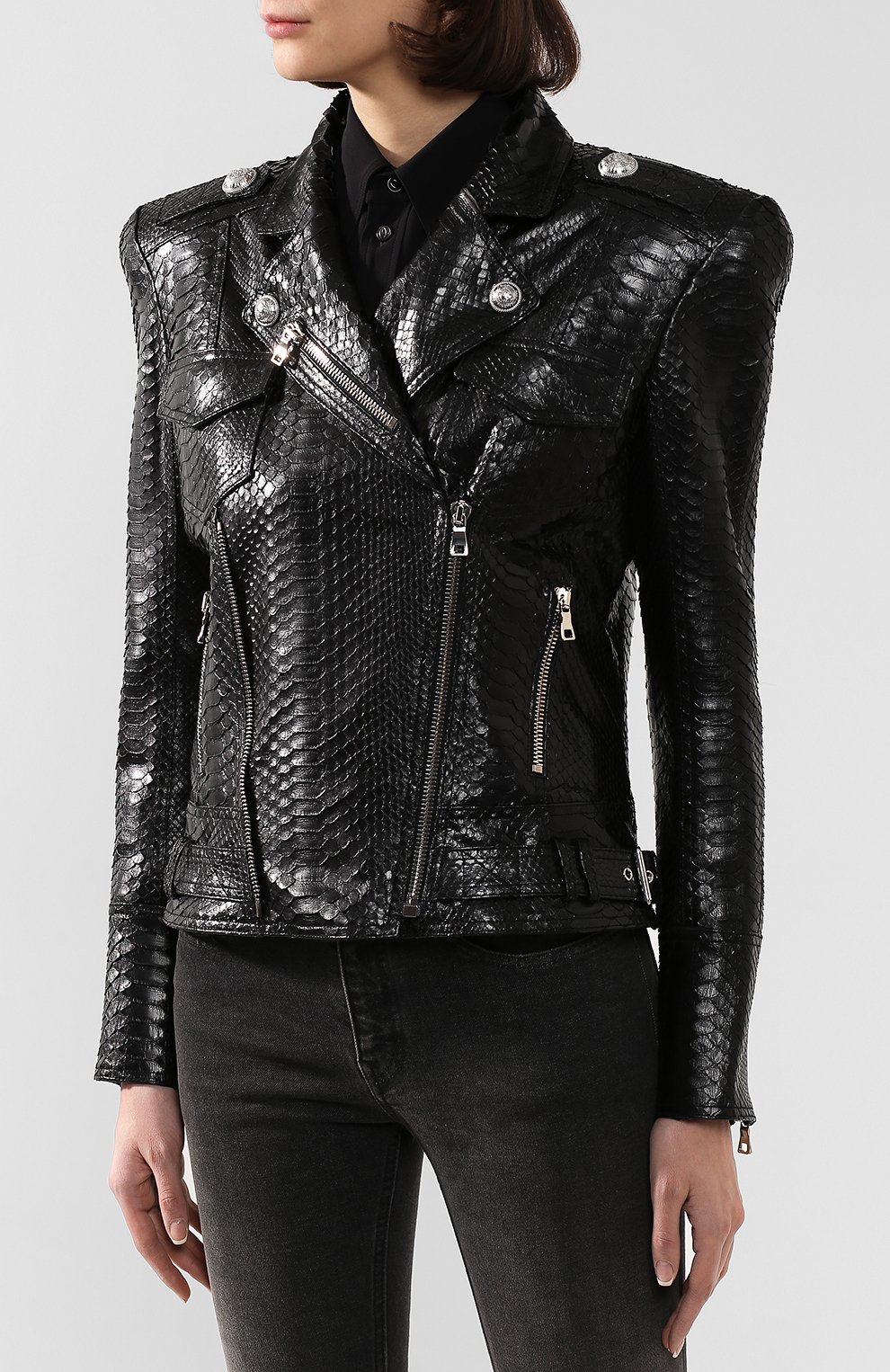 Куртка из кожи питона BALMAIN, арт. SF18360/L068/PRET, фото 3