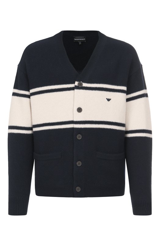 Шерстяной кардиган Emporio Armani EM002310/AF19440 Синий EM002310/AF19440