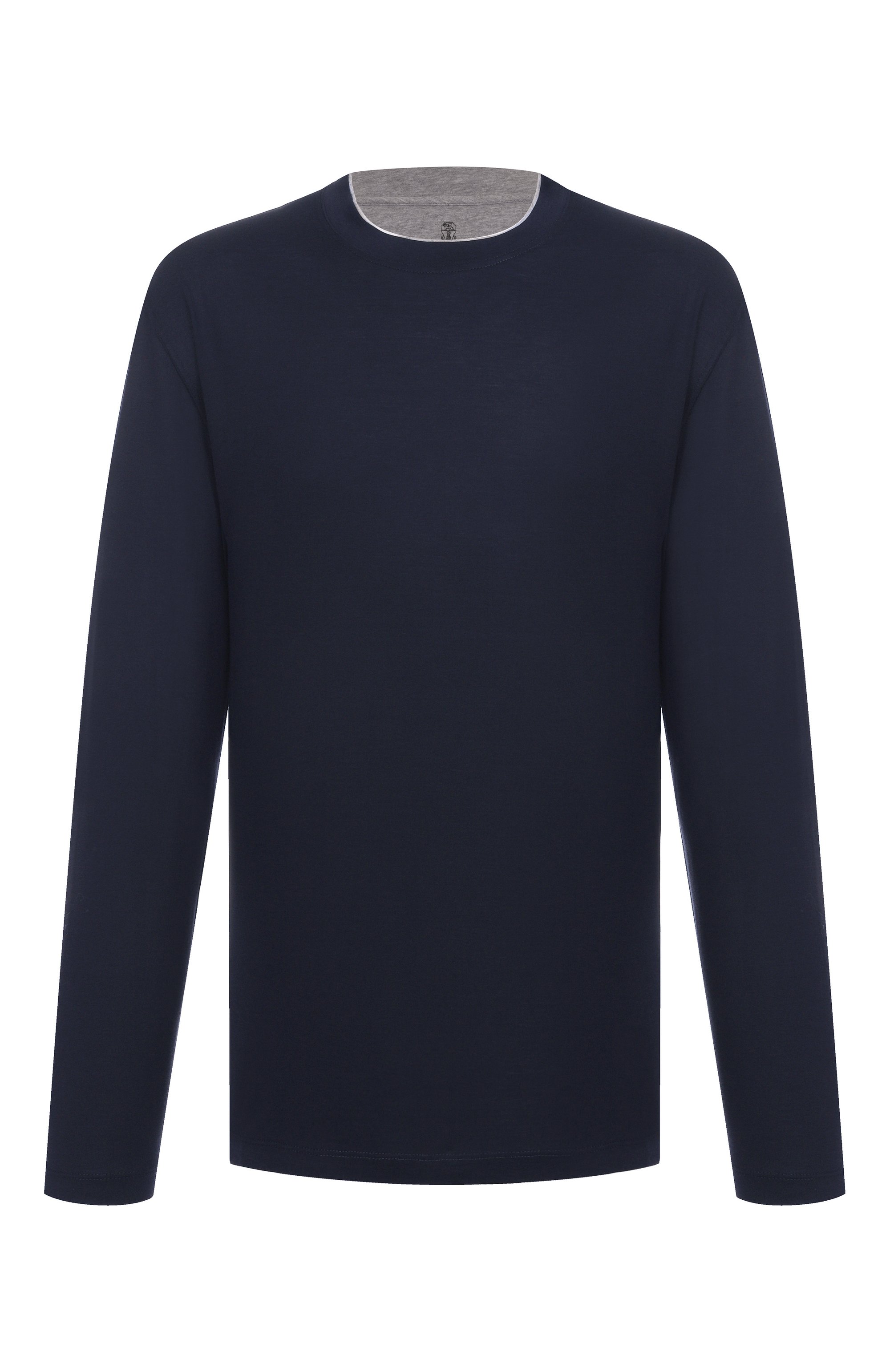 Лонгслив из шелка и хлопка BRUNELLO CUCINELLI, арт. MH8367433W, фото 1