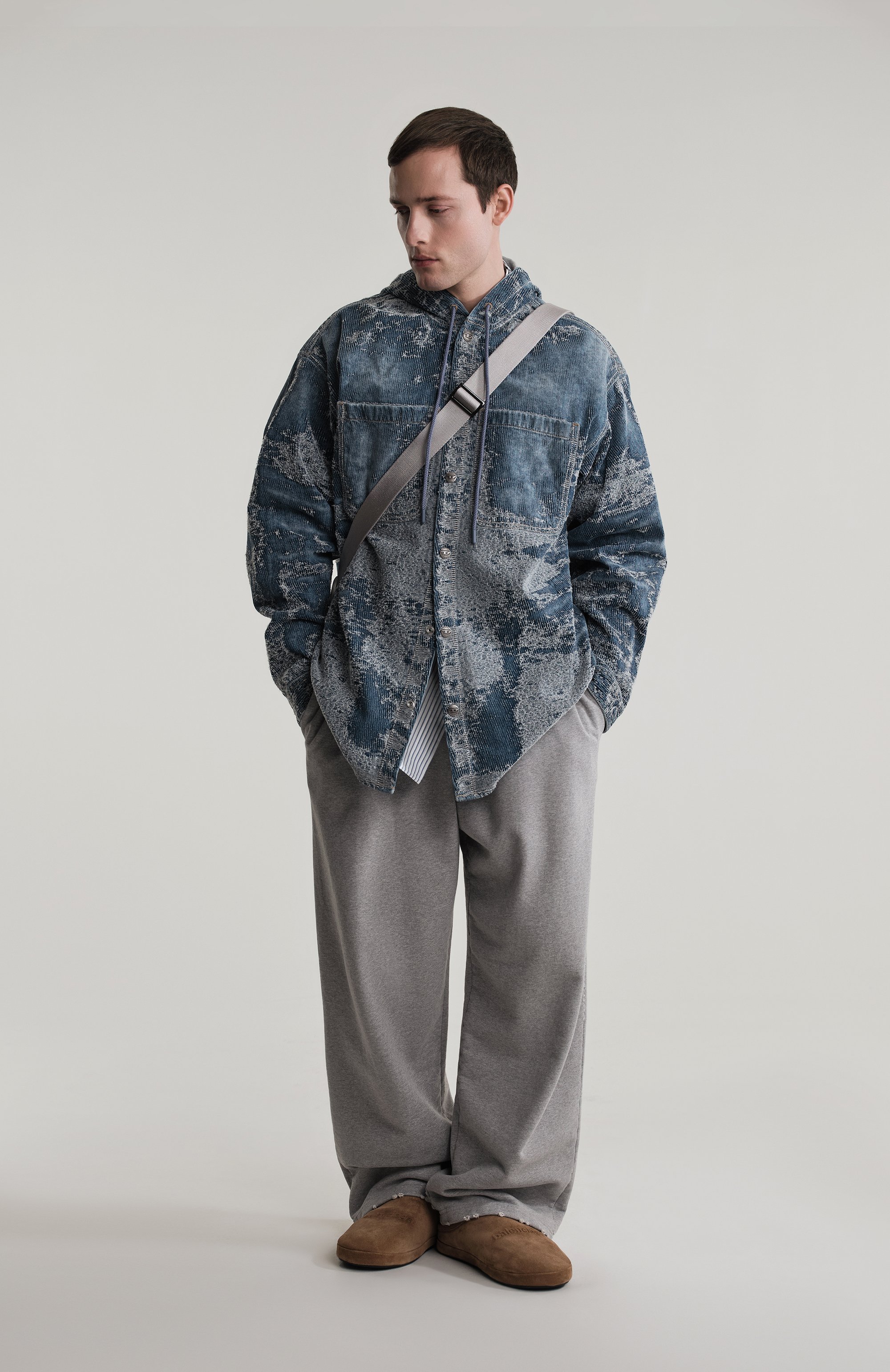 Хлопковая рубашка MM6 голубого цвета по цене 75750 руб., арт. SH0DT0014/M35251, фото 7 Хлопковая рубашка MM6, арт. SH0DT0014/M35251, фото 7