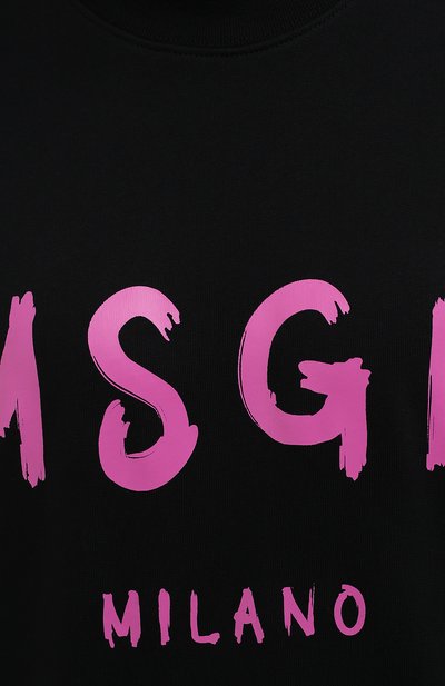 Хлопковое платье MSGM черного цвета по цене 32150 руб., арт. 3141MDA511 217799, фото 5 Хлопковое платье MSGM, арт. 3141MDA511 217799, фото 5
