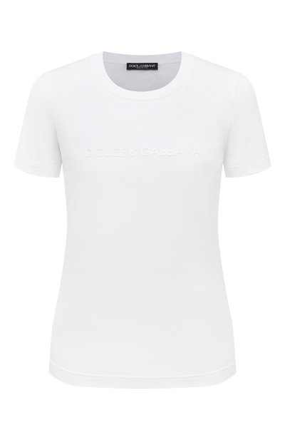 Женская хлопковая футболка DOLCE & GABBANA, арт. F8T00T/GDCBQ