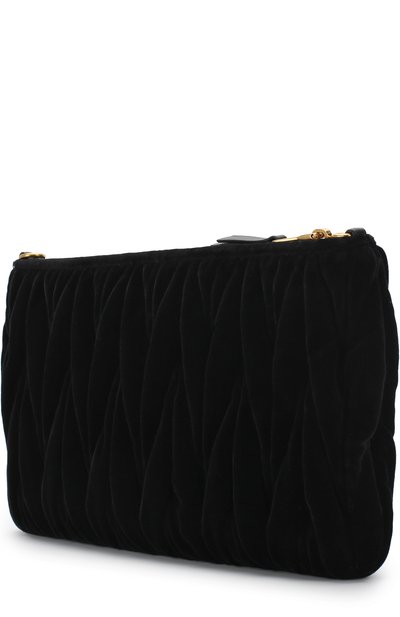 Бархатный клатч на цепочке MIU MIU, арт. 5BF354-2EOM-F0002-OOO, фото 2