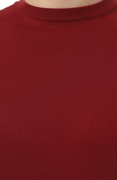 Хлопковый джемпер CANALI бордового цвета по цене 30900 руб., арт. C0719/MK00145, фото 5 Хлопковый джемпер CANALI, арт. C0719/MK00145, фото 5