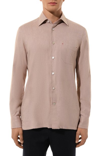 Рубашка из хлопка и лиоцелла KITON, арт. UMCNERH0902503, фото 3