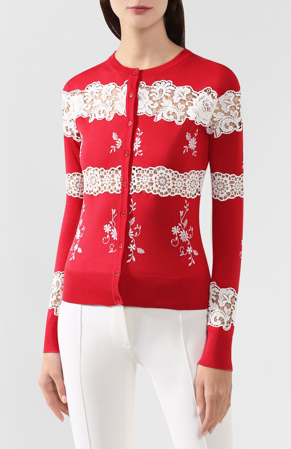 Кардиган из смеси шелка и хлопка DOLCE & GABBANA, арт. FX359T/JASFF, фото 3