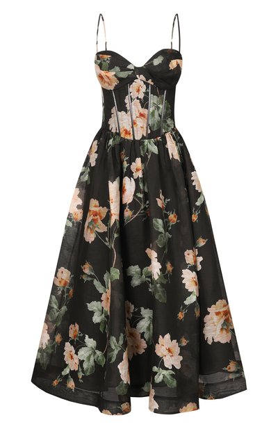 Женское платье изо льна и шелка ZIMMERMANN, арт. 8178DS261