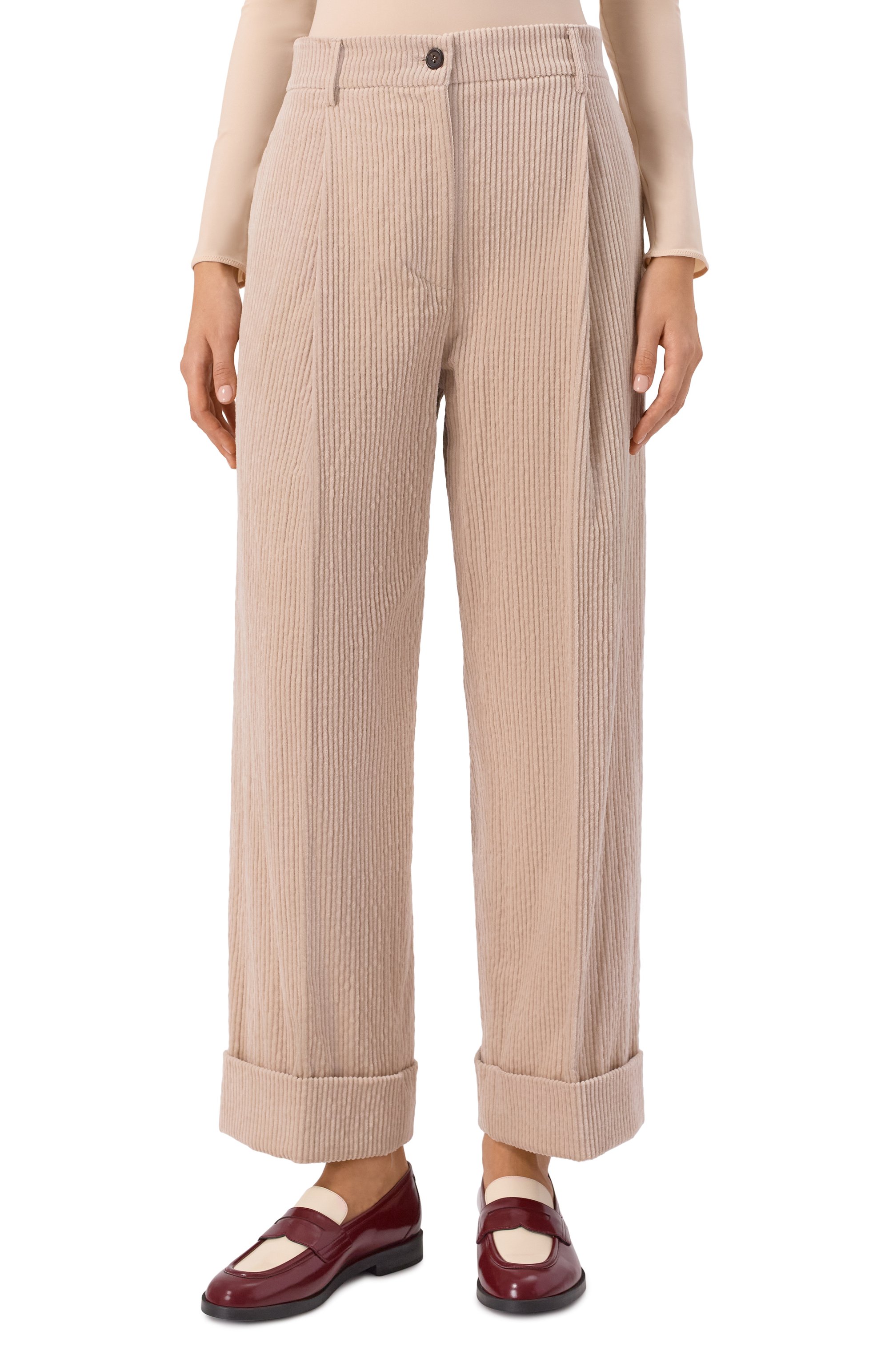 Вельветовые брюки ANTONELLI FIRENZE кремового цвета по цене 77400 руб., арт. M8451P/688B, фото 3 Вельветовые брюки ANTONELLI FIRENZE, арт. M8451P/688B, фото 3