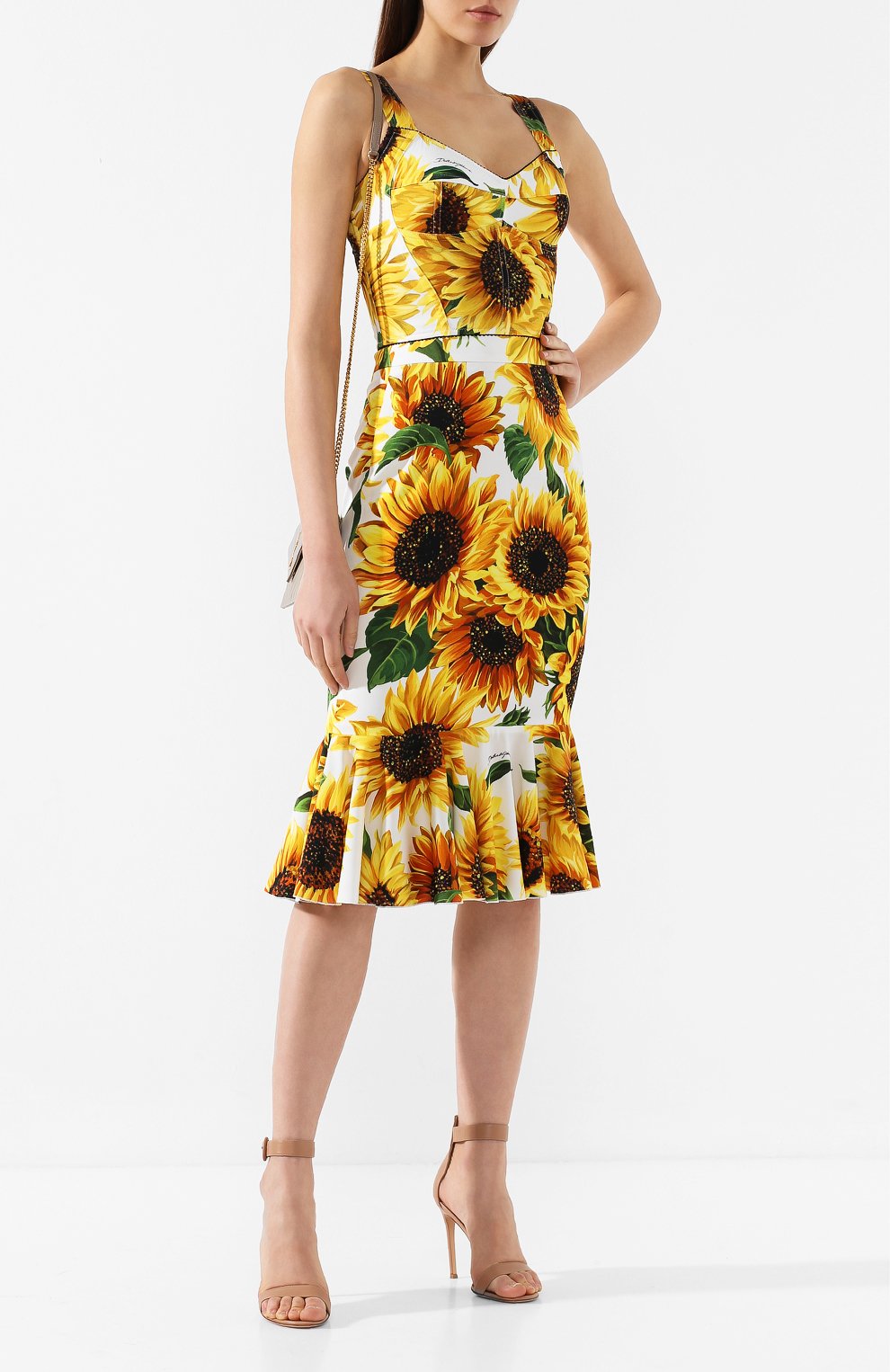 Топ DOLCE & GABBANA желтого цвета по цене 99500 руб., арт. F7W98T/FSRLK, фото 2 Топ DOLCE & GABBANA, арт. F7W98T/FSRLK, фото 2