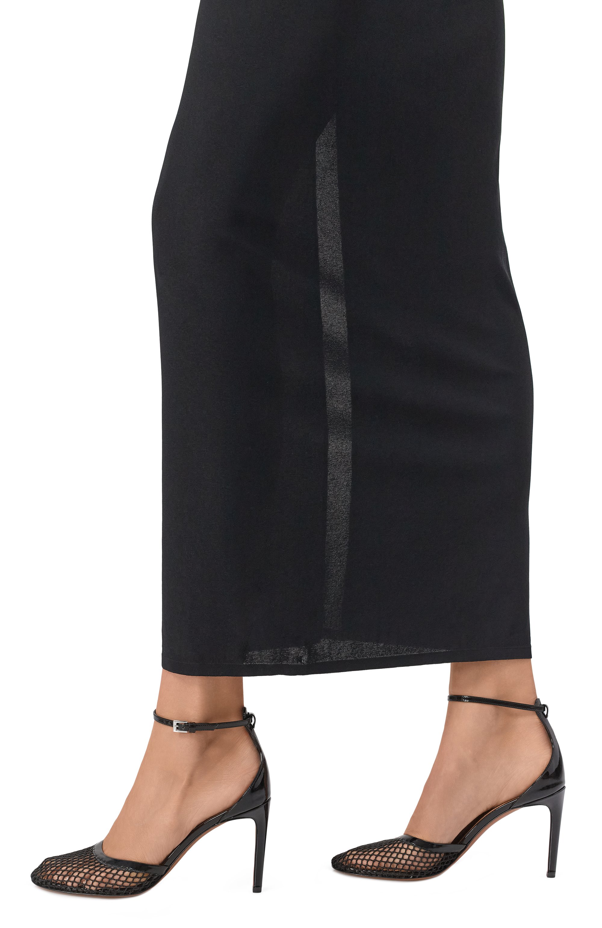 Комбинированные туфли fishnet 90 ALAIA, арт. AA3E049TK007, фото 3