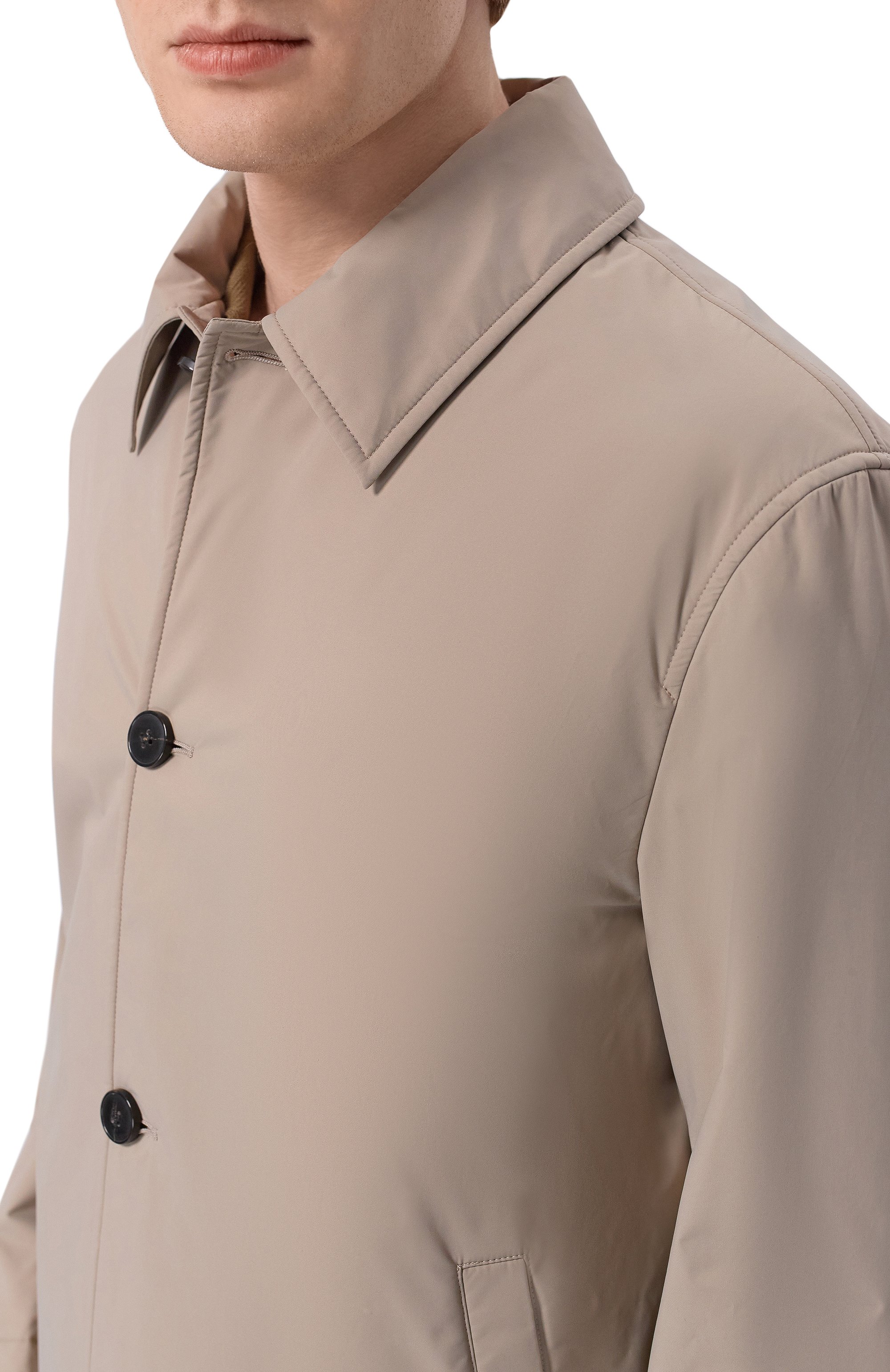 Плащ CANALI темно-бежевого цвета по цене 119500 руб., арт. 010519U/SG03466, фото 5 Плащ CANALI, арт. 010519U/SG03466, фото 5