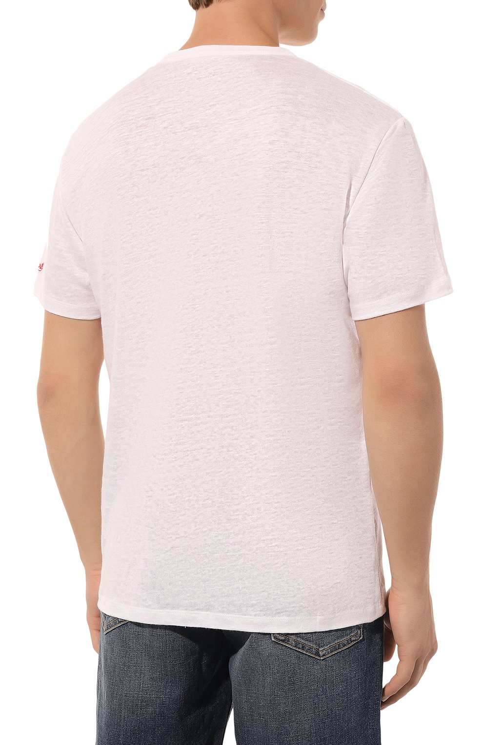 Льняная футболка MC2 SAINT BARTH белого цвета по цене 12650 руб., арт. STBM ECSTASEA/ECS0001/02925B, фото 4 Льняная футболка MC2 SAINT BARTH, арт. STBM ECSTASEA/ECS0001/02925B, фото 4