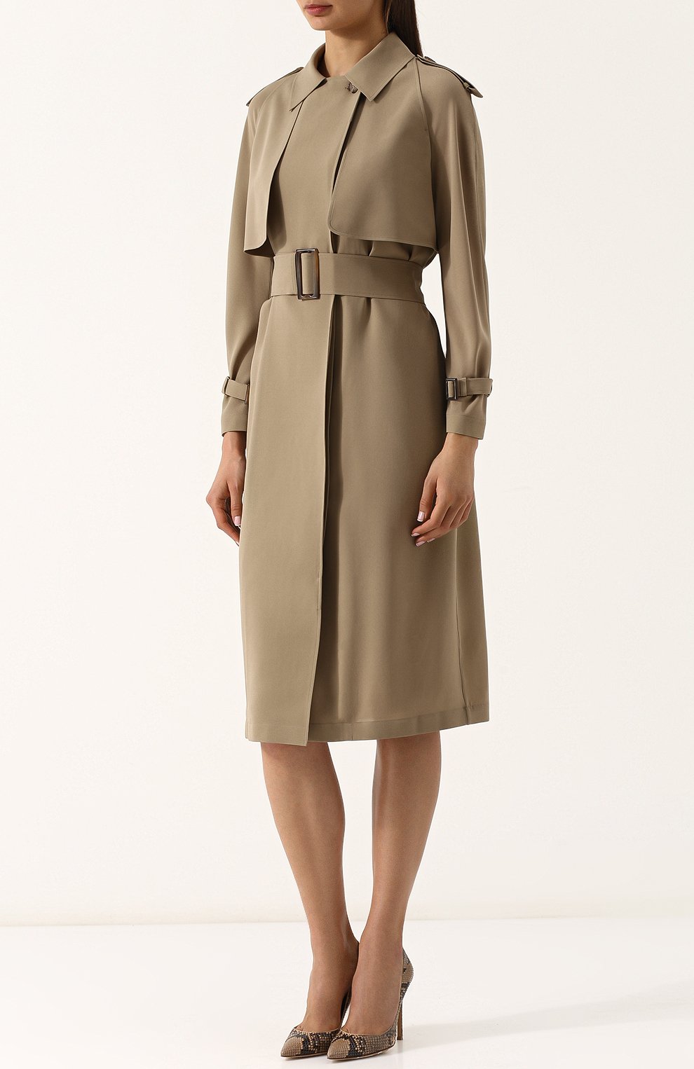 Приталенное шелковое платье с поясом MICHAEL KORS COLLECTION, арт. KDK/425AKK552, фото 3