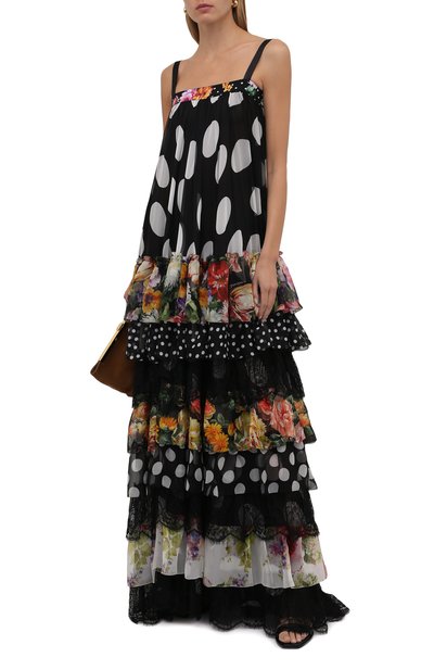 Платье из шелка и вискозы DOLCE & GABBANA, арт. F6K7WT/HS10S, фото 2