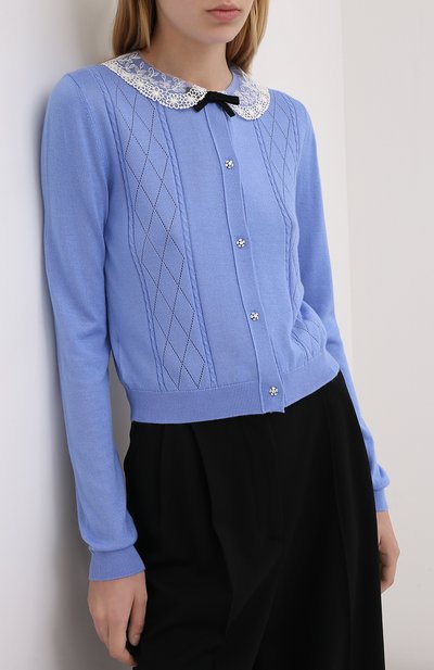 Кардиган из кашемира и шелка MIU MIU, арт. MMF202-1V81-F0013, фото 3