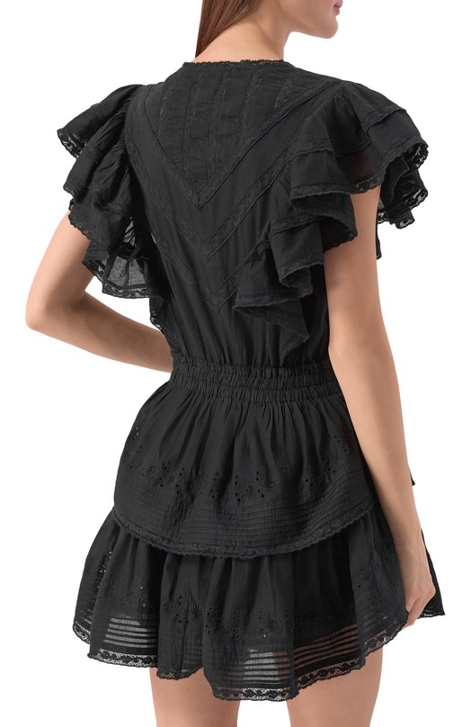 Хлопковое платье Love Shack Fancy LD546-412 Чёрный  LD546-412 Фото 3