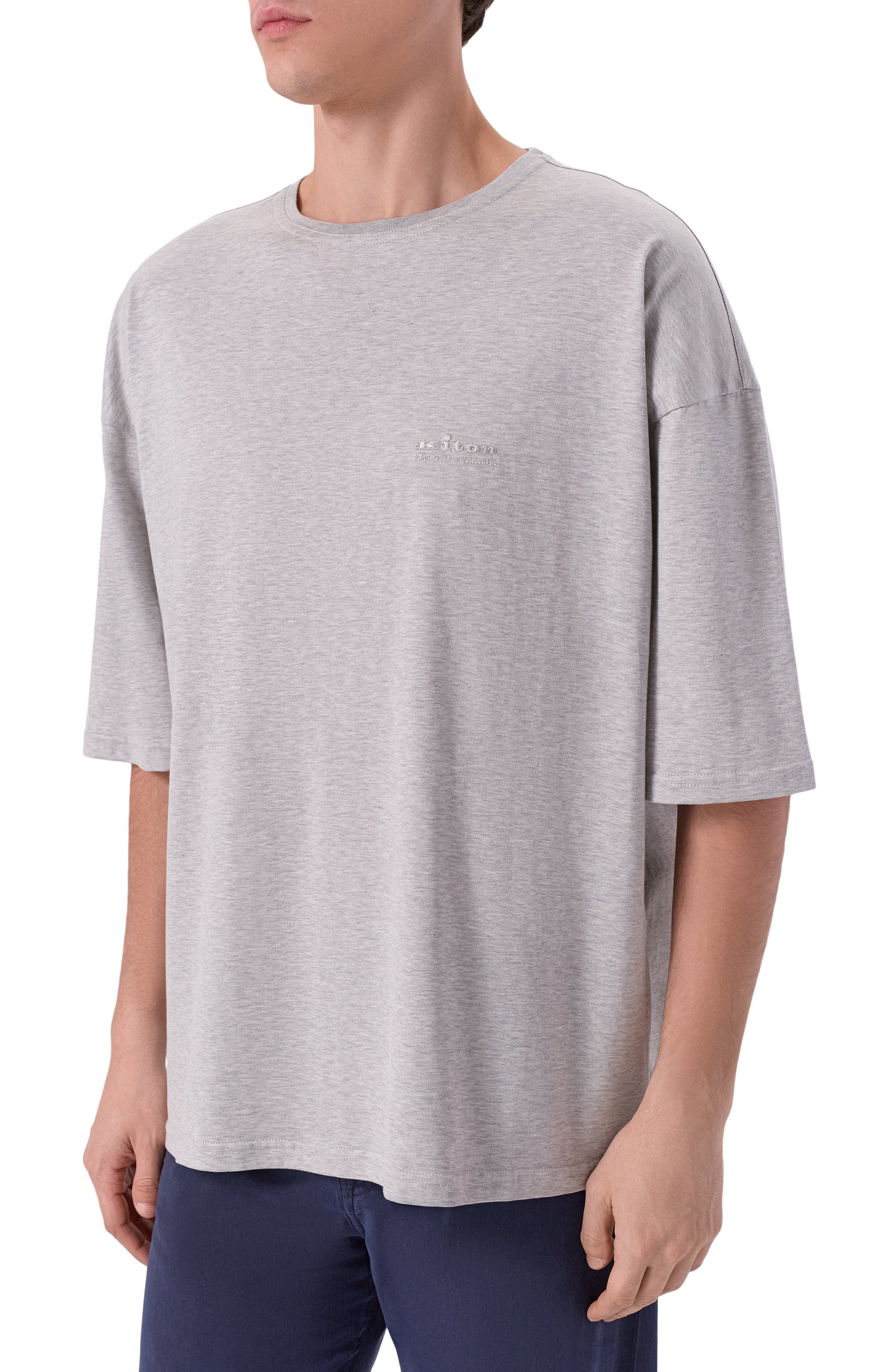 Хлопковая футболка KITON, арт. UMM071402, фото 3