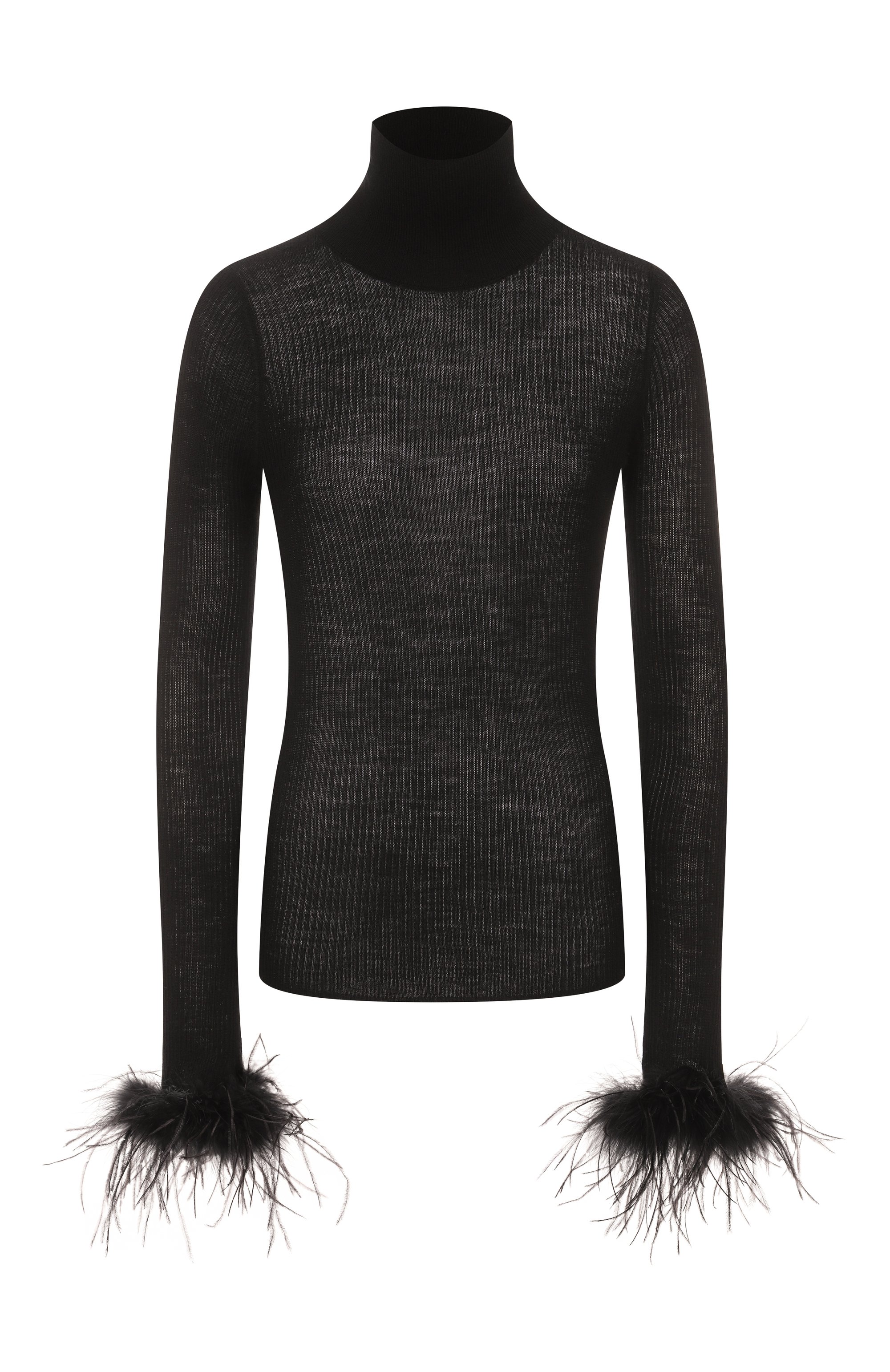 Шерстяная водолазка BLUMARINE черного цвета по цене 76850 руб., арт. 2M647A, фото 1 Шерстяная водолазка BLUMARINE, арт. 2M647A, фото 1