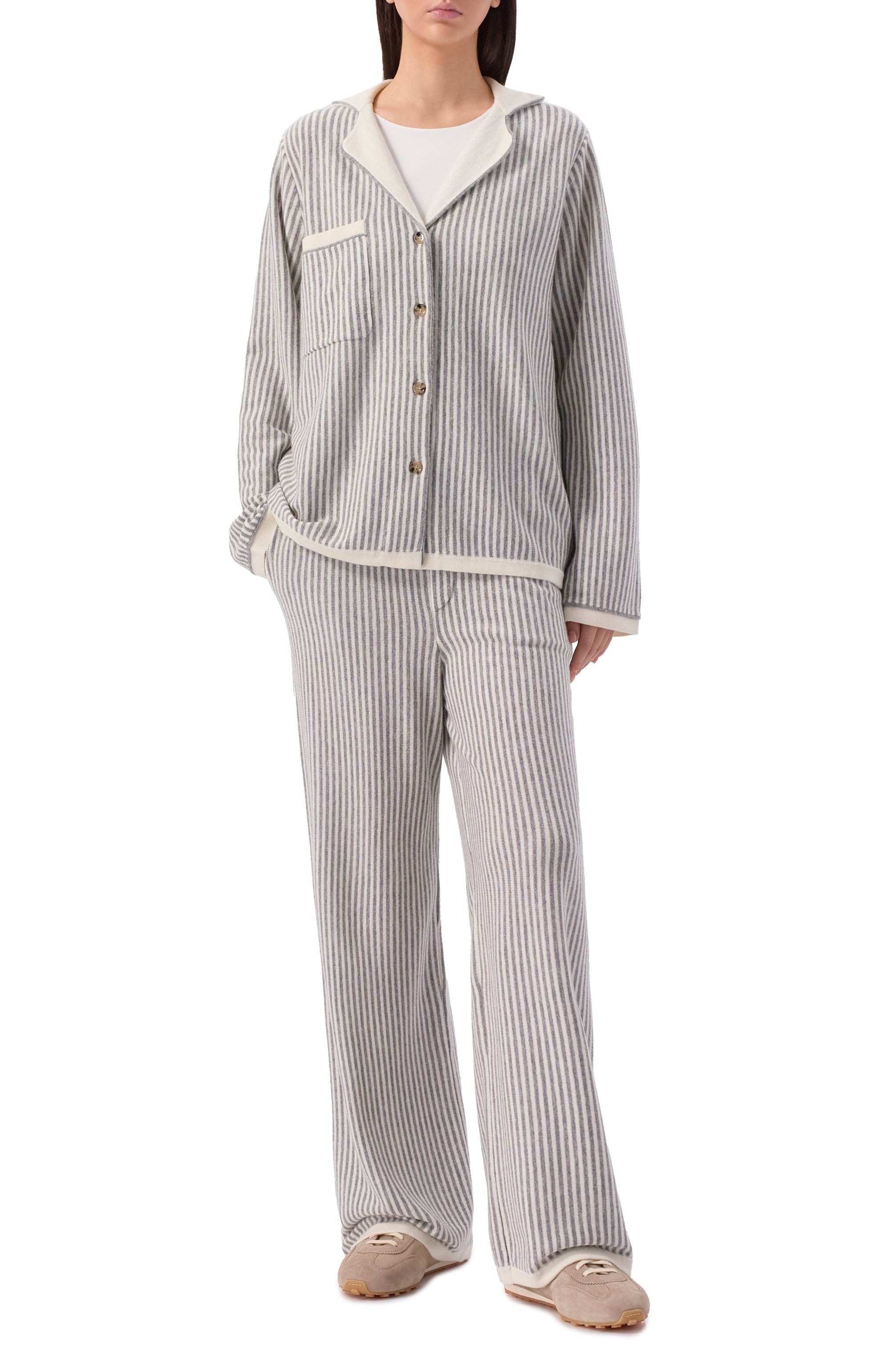 Брюки из шерсти и кашемира ALLUDE, арт. 255/17751, фото 2