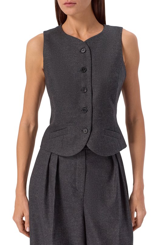 Шерстяной жилет Lesyanebo LN03H-411_ITB Серый  LN03H-411_ITB Фото 3