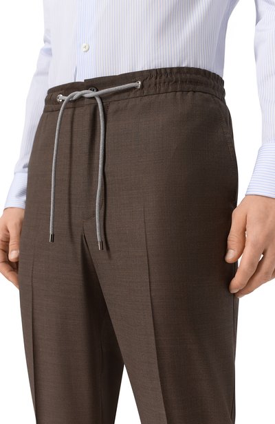 Шерстяные брюки CORNELIANI темно-коричневого цвета по цене 54850 руб., арт. 274L25/2717087, фото 5 Шерстяные брюки CORNELIANI, арт. 274L25/2717087, фото 5