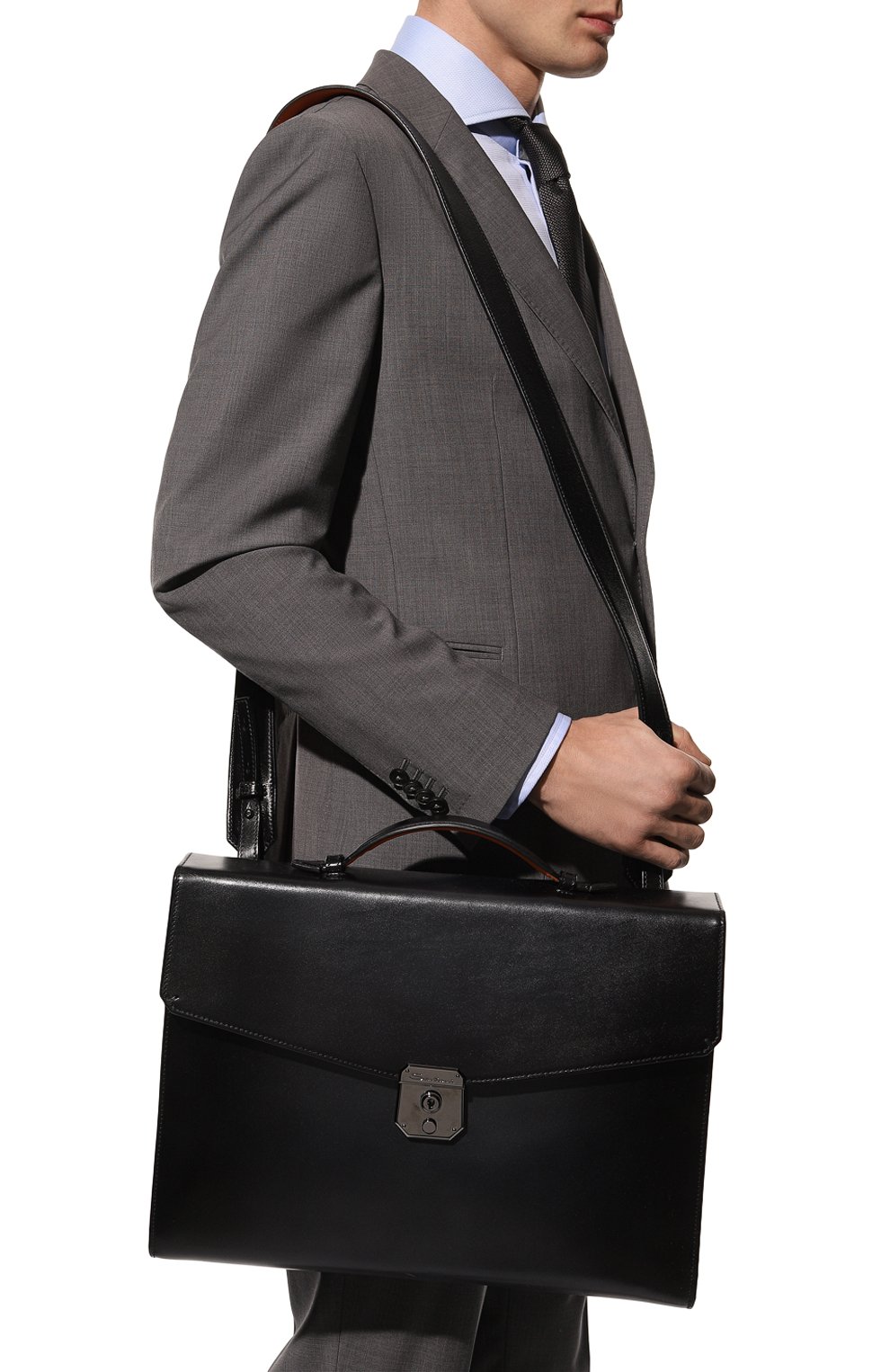 Кожаный портфель SANTONI, арт. UFBBA1992F0-GSC1N50, фото 2