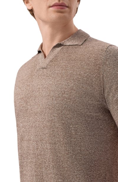 Поло изо льна и хлопка ANDREA CAMPAGNA, арт. PL1MCSK/LC14R, фото 5