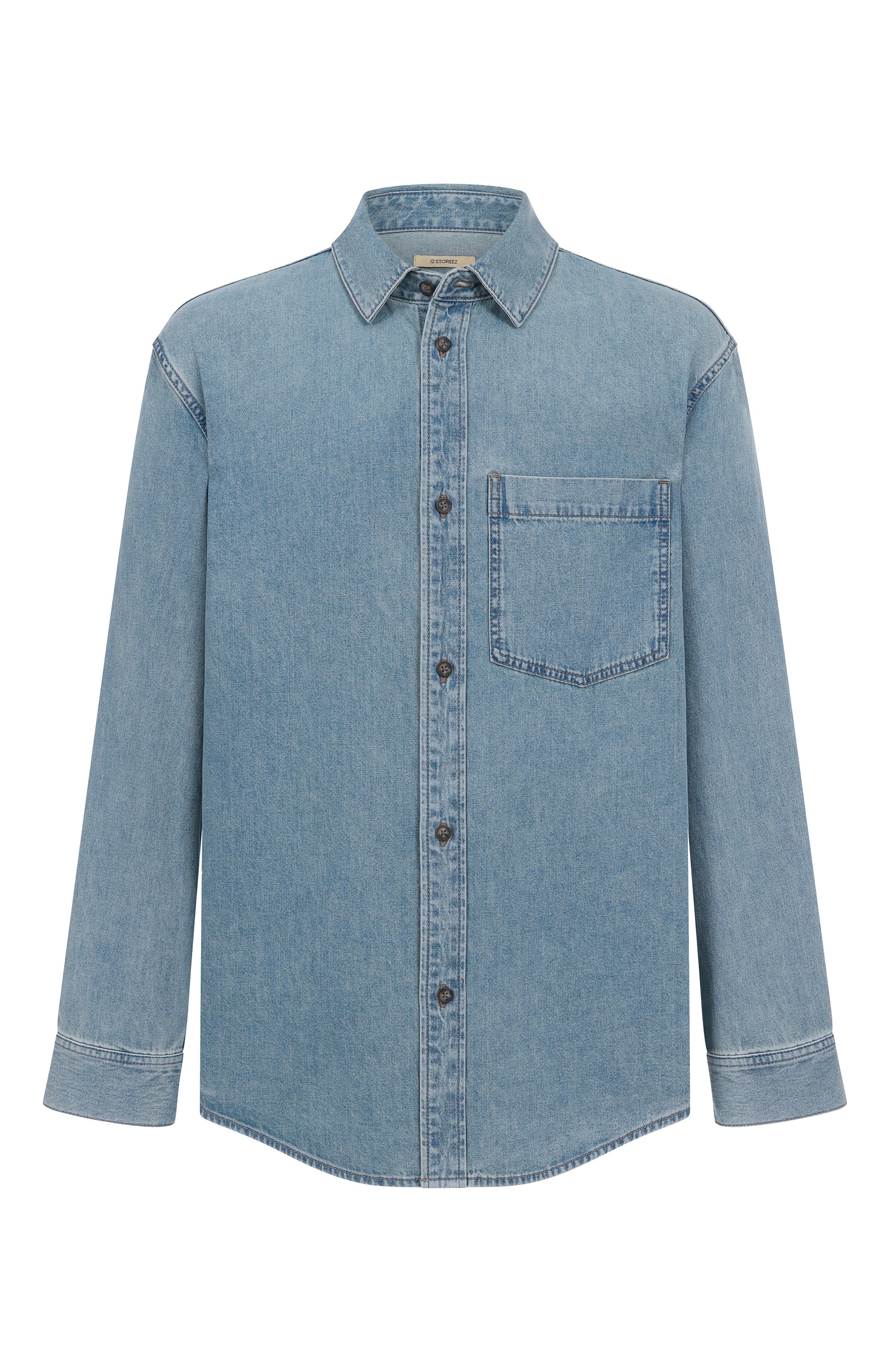 Джинсовая рубашка 12 STOREEZ, арт. 131321, фото 1
