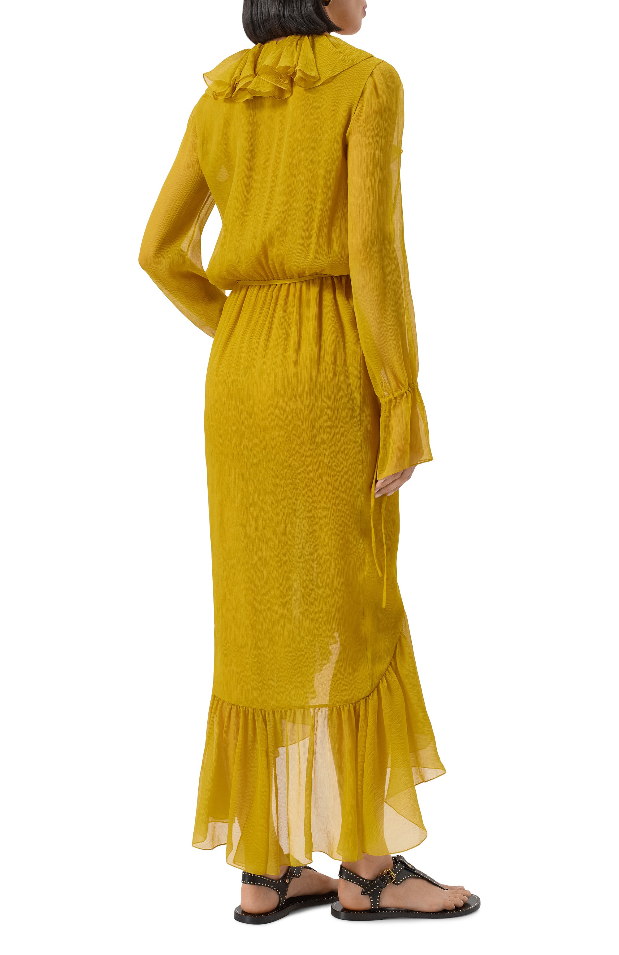 Шелковое платье SAINT LAURENT, арт. 825705/Y3F22, фото 4