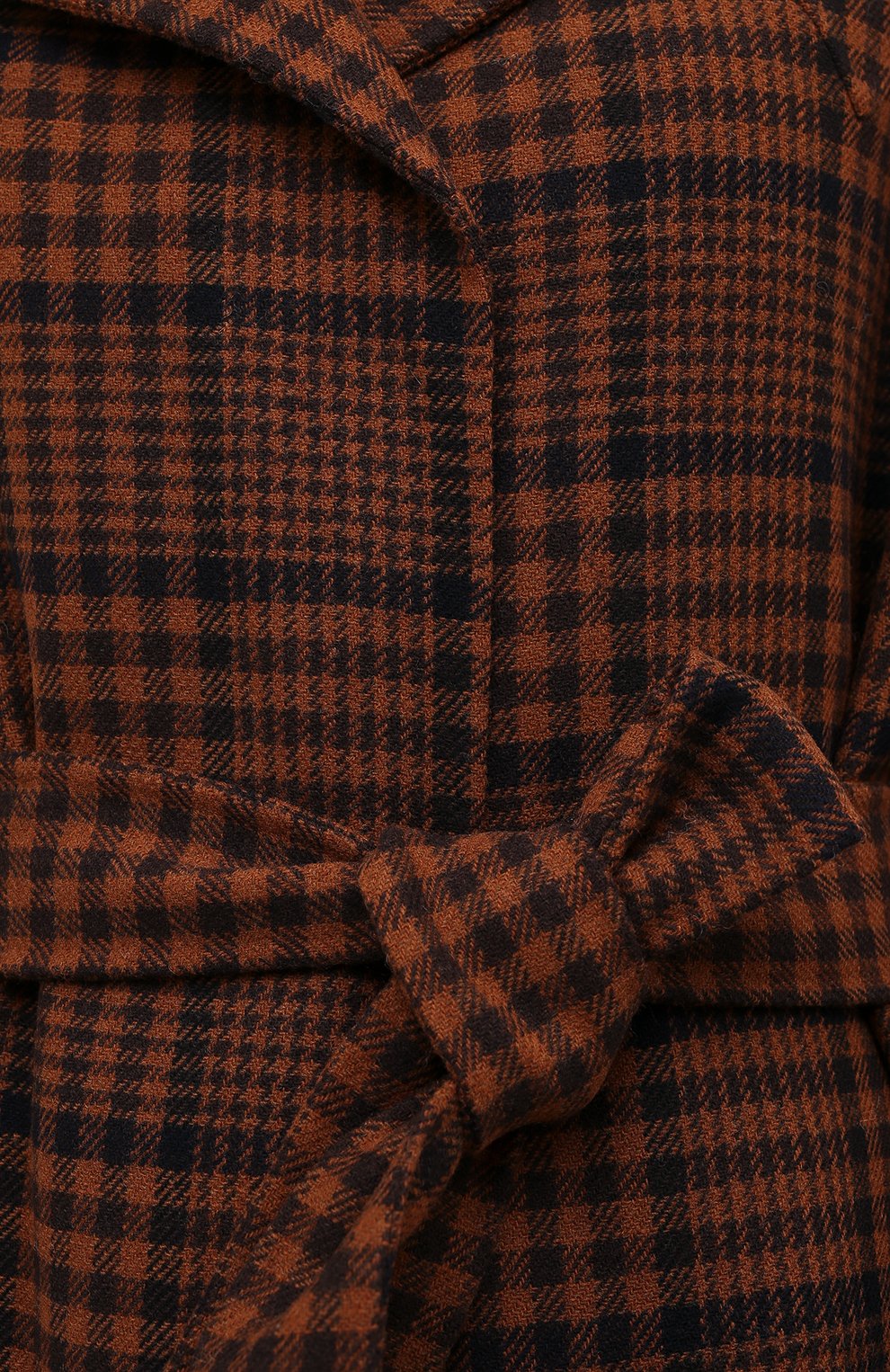 Шерстяное пальто NANUSHKA, арт. ALAM0_NAVY RUST CHECK_D0UBLE W00L, фото 5
