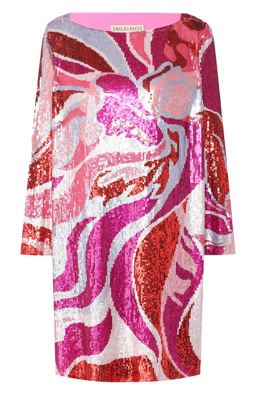

Платье с пайетками Emilio Pucci, Розовый