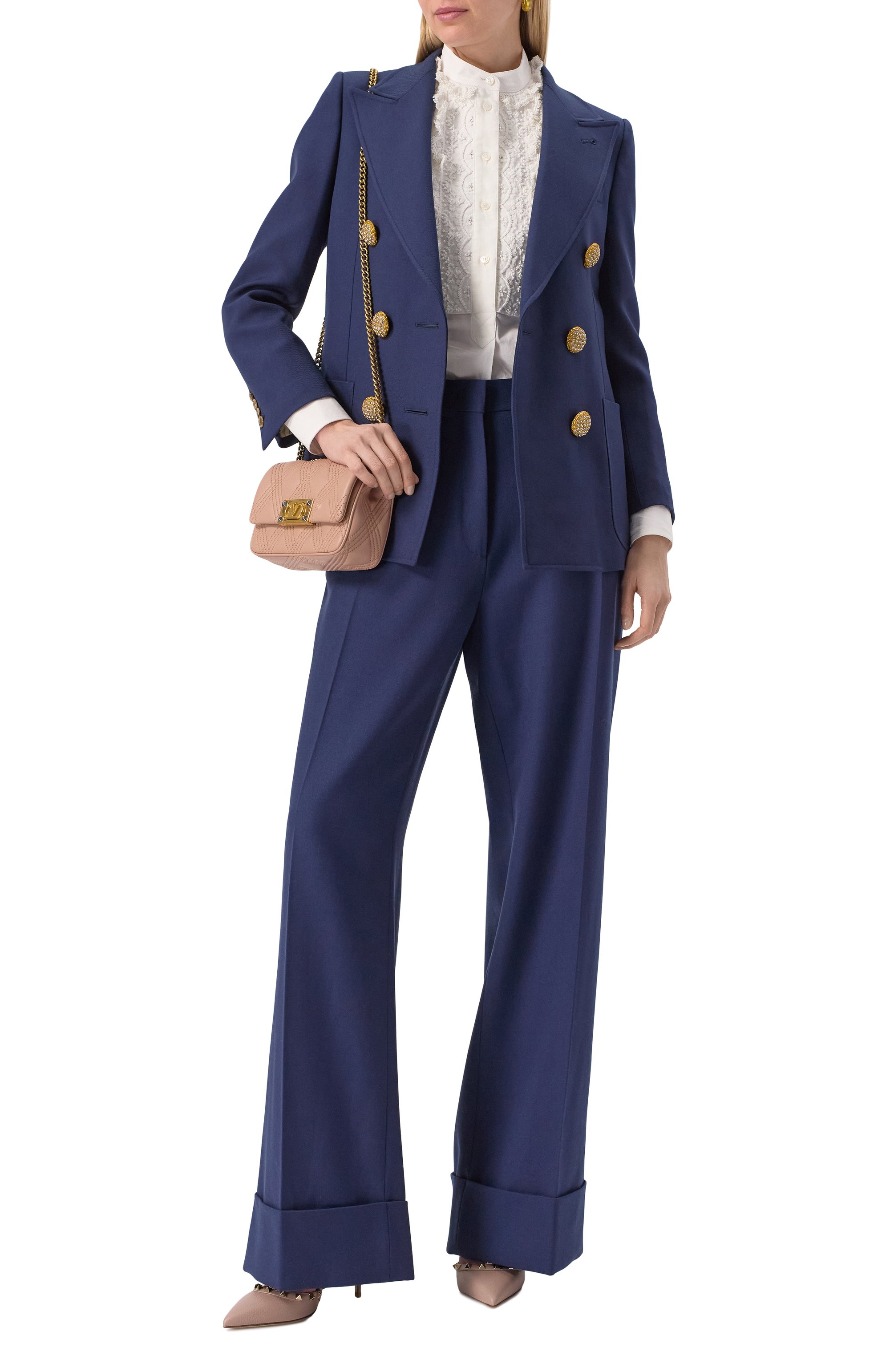 Блузка из хлопка и льна VALENTINO, арт. 6B3AEAB390D, фото 2